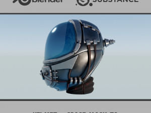 Helmet - Space Mask T2 3D मॉडल