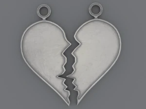 Hearts - Printable 3D Pendants 3D Print Model