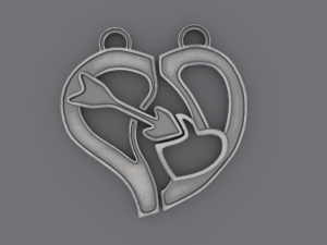 Hearts - Printable 3D Pendants 3D Принт Модель