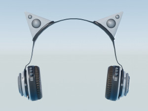 Headset with Cat ears 3D Model