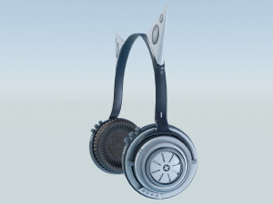 Headset with Cat ears 3D Model