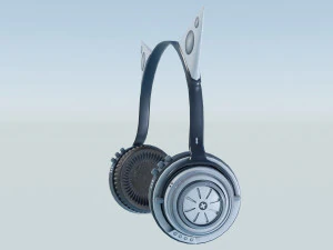 Headset with Cat ears 3D Model