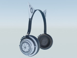 Headset with Cat ears 3D Model