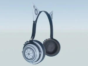 Headset with Cat ears 3D Model