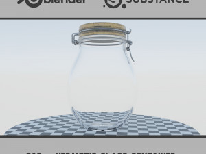 Jar - Hermetic Glass Container 3D Model