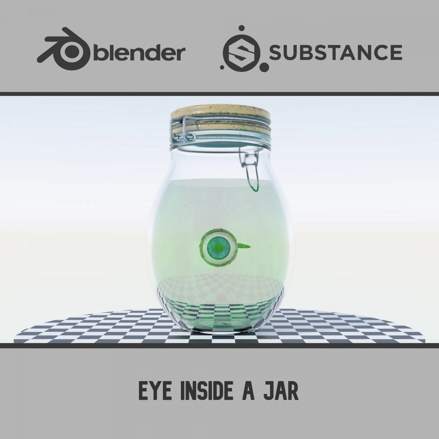 Eye Inside a Jar 3D Model .c4d .max .obj .3ds .fbx .stl .blend 