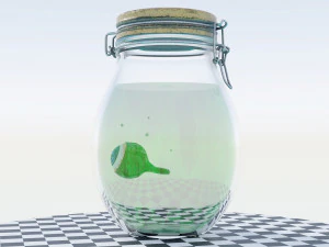 Eye Inside a Jar 3D Model