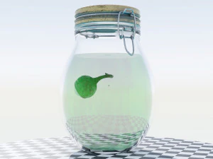 Eye Inside a Jar 3D Model