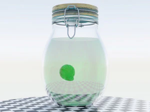 Eye Inside a Jar 3D Model