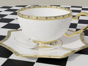 Tea Cup Set - Prestige 3D Model