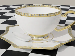 Tea Cup Set - Prestige 3D Model