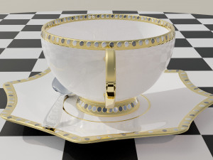 Tea Cup Set - Prestige 3D Model