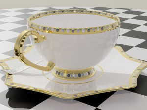 Tea Cup Set - Prestige 3D Model