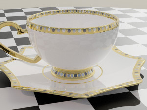 Tea Cup Set - Prestige 3D Model