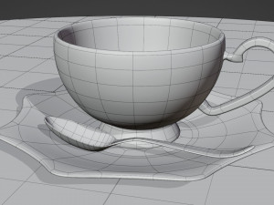 Tea Cup Set - Prestige 3D Model