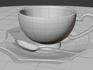 Tea Cup Set - Prestige 3D Model