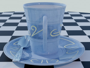 Tea Cup Set - Symbols 3D मॉडल
