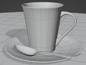 Tea Cup Set - Symbols 3D मॉडल
