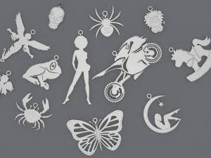 Various - Printable Pendants 3D Print Model