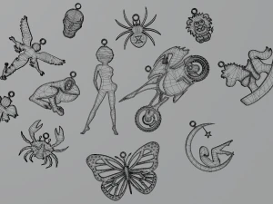 Various - Printable Pendants 3D Print Model