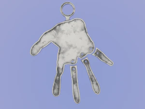 Hand with Separate Fingers - Printable Pendants 3D Print Model
