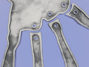 Hand with Separate Fingers - Printable Pendants 3D Print Model