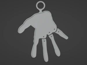 Hand with Separate Fingers - Printable Pendants 3D Print Model