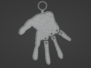 Hand with Separate Fingers - Printable Pendants 3D Print Model