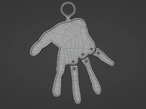 Hand with Separate Fingers - Printable Pendants 3D Print Model