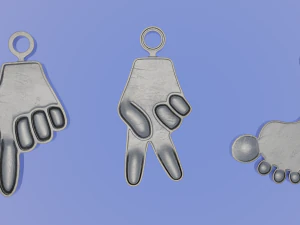 Hands and Foot - Printable 3D Pendants 3D Print Model