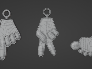 Hands and Foot - Printable 3D Pendants 3D Принт Модель