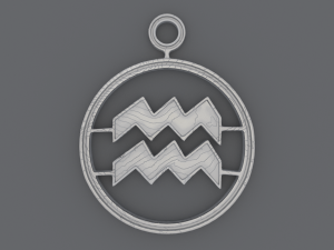 Zodiac Signs - SYMBOLS - Printable Pendants Model Cetak 3D