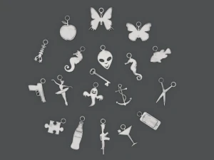 Various - Printable Pendants 3D Print Model