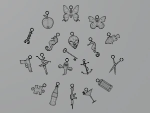 Various - Printable Pendants 3D Print Model