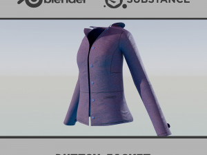 Button Jacket 3D Model