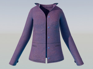 Button Jacket Model 3D