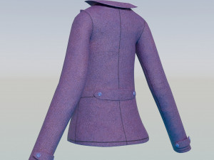 Button Jacket Model 3D