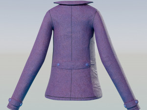 Button Jacket Model 3D