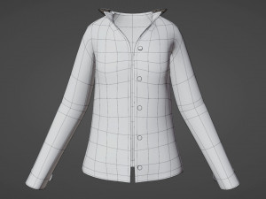 Button Jacket Model 3D