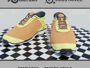 Calzature - Stile sportivo Modello 3D