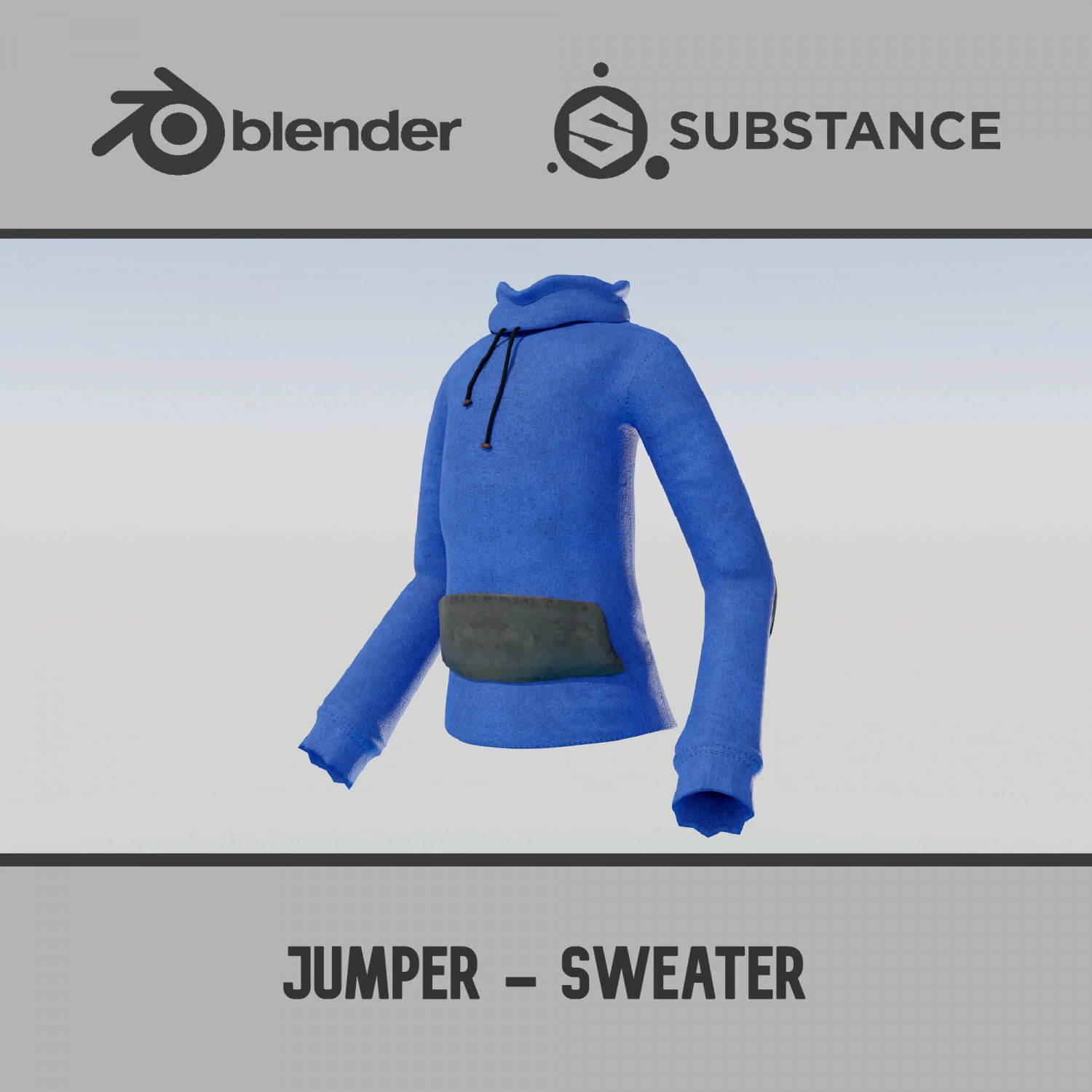 Jumper - Sweater 3D Model .c4d .max .obj .3ds .fbx .stl .blend