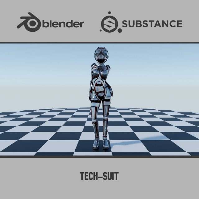 Tech-Suit 3D Модель .c4d .max .obj .3ds .fbx .stl .blend 