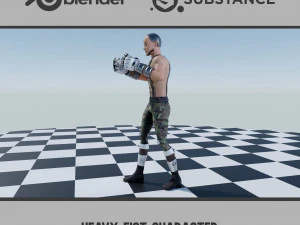 Charakter Ciężkiej Pięści Model 3D