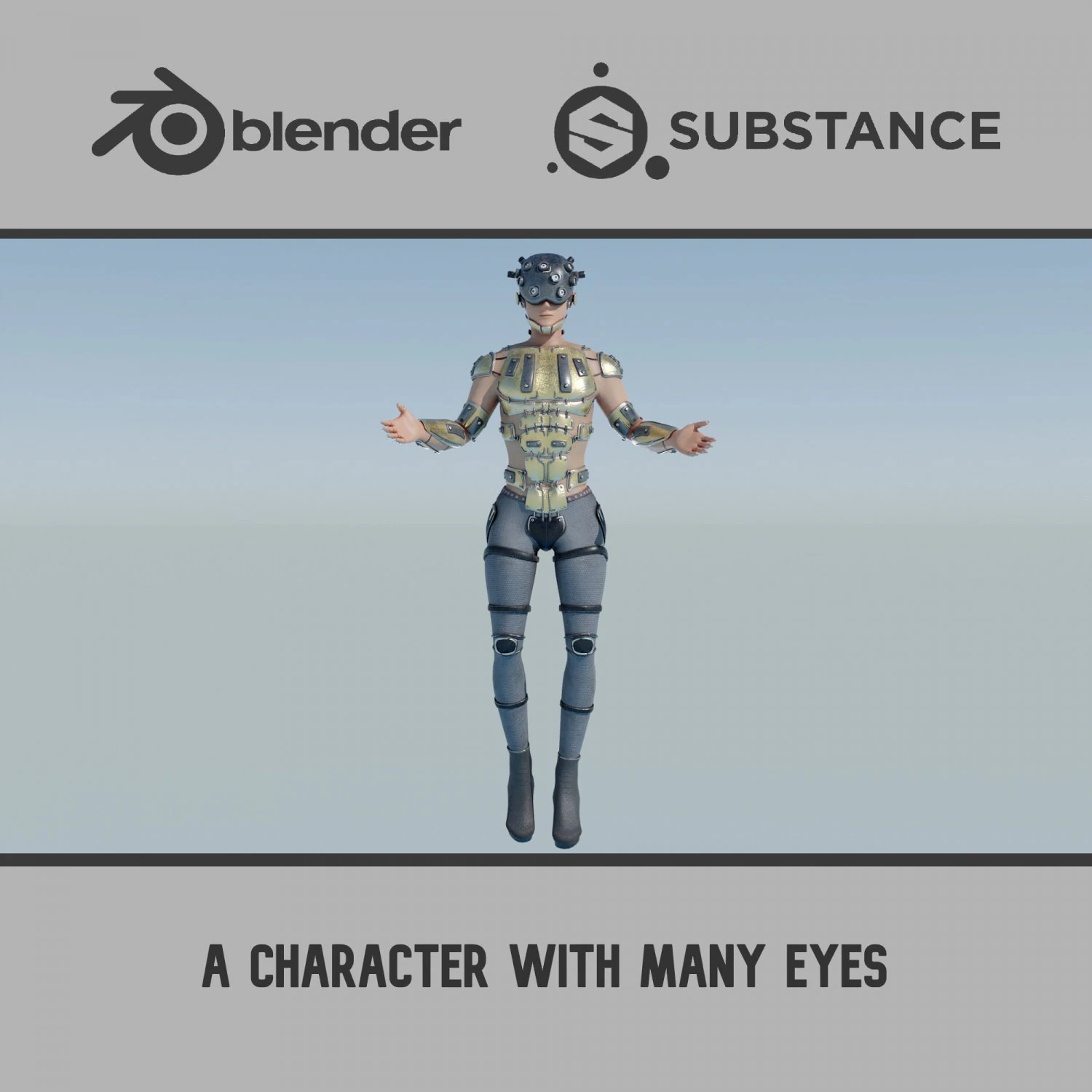 A character with many Eyes 3D Model .c4d .max .obj .3ds .fbx .stl .blend 