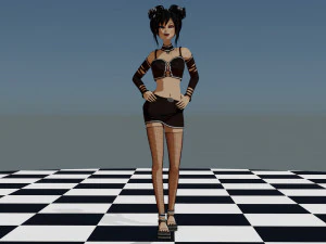 Cute Blackpink Character 3D Model
