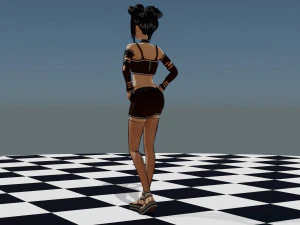 Cute Blackpink Character 3D Model