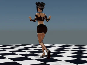 Cute Blackpink Character 3D Model