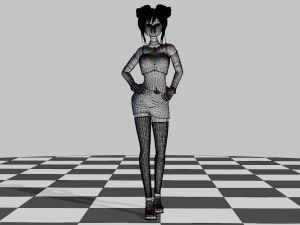 Cute Blackpink Character 3D Model