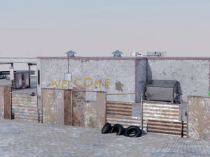 Abandoned Petrol Station 3D Model