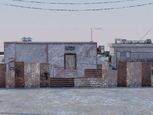 Abandoned Petrol Station 3D Model
